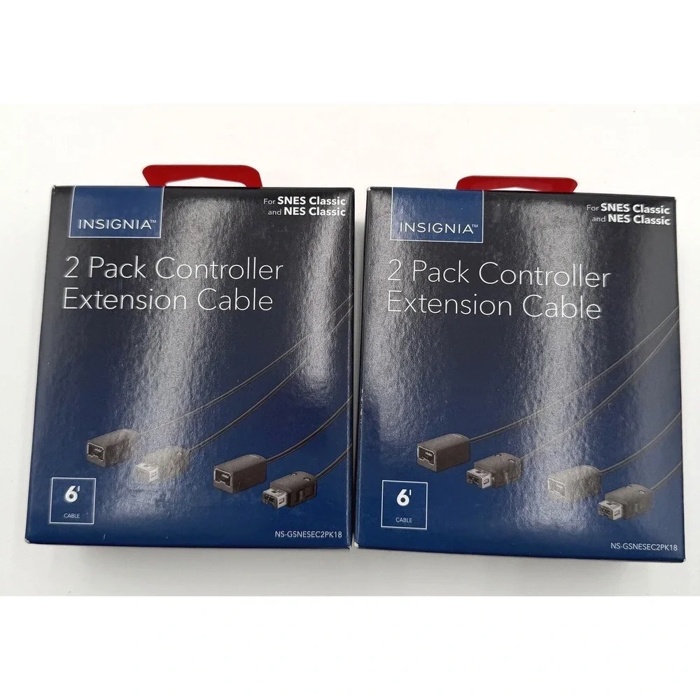 3 Pack Insignia 2 Pack Controller Extension Cables for SNES & NES Classic 6ft